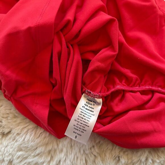 Susana Monaco One Arm Gather Top in Watermelon Size S - Picture 4 of 7